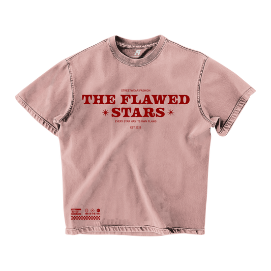 Flawed Stars Signature Oversized T-shirt Pink